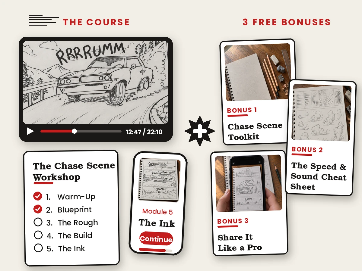 The course plus all three bonus cards
